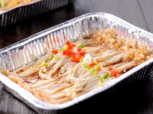 正镶白锡纸烤金针菇